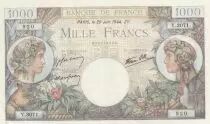 Francia 1000 Francs - Commerce and Industry - 29-06-1944 - Serial Y.3071