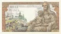 Francia 1000 Francs - Deesse Demeter - 11-02-1943 - Serial Q.3756