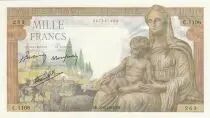 Francia 1000 Francs - Deesse Demeter - 20-08-1942 - Serial C.1106