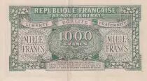 Francia 1000 Francs - Marianne - 1945 - Letter D - Serial 11 H -  AU - P.107x