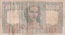 Francia 1000 Francs - Minerva and Hercules - 05-05-1948 - Serial W.411 - VG to F - P.130b