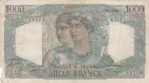 Francia 1000 Francs - Minerva and Hercules - 17-02-1949- Serial N.522 - F - P.130