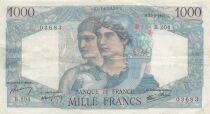 Francia 1000 Francs - Minerva and Hercules - 21-02-1946 - S&eacute;rie B.204