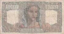 Francia 1000 Francs - Minerva and Hercules - 24-02-1946 - Serial L.205 - VG to F - P.130a