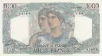 Francia 1000 Francs - Minerva and Hercules - 26-08-1948 - Serial V.486