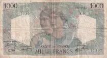 Francia 1000 Francs - Minerva and Hercules - 31-05-1945 - Serial K.30 - VG to F - P.130a