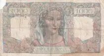 Francia 1000 Francs - Minerve et Hercule - 12-04-1945 - Serial V.6 - VG to F - P.130a