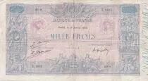 Francia 1000 Francs - Pink and blue - 19-01-1925 - Serial E.1831 - P.67