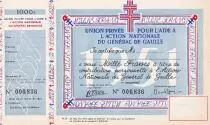 Francia 1000 Francs - Rassemblement du Peuple Fran�ais - Bon Salut Public - 1947 - avec souche