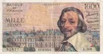 Francia 1000 Francs - Richelieu - 01-12-1955 - Serial A.206 - P.134