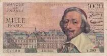 Francia 1000 Francs - Richelieu - 01-12-1955 - Serial Y.205