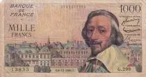 Francia 1000 Francs - Richelieu - 06-12-1955 - Serial G.299