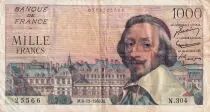 Francia 1000 Francs - Richelieu - 06-12-1956 - Serial N.304 - P.134