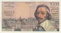 Francia 1000 Francs - Richelieu - 07-04-1955 - Serial G.133