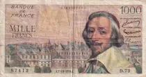 Francia 1000 Francs - Richelieu - 07-10-1954 - Serial D.73 - F - P.134a