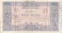 Francia 1000 Francs - Rose and Blue - 16-08-1917 - Serial H.1113
