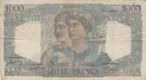 Francia 1000 Francs  Minerva - 07-04-1949 - Serial H.553