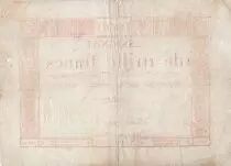 Francia 1000 Francs 18 Nivose An III - 7.1.1795 - Sign. Bertaut - F to VF