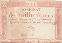 Francia 1000 Francs 18 Nivose n III (7.1.1795) - Sign. Lehord