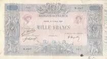 Francia 1000 Francs Blue on lilac - 09-03-1921 - Serial W.1537 -  F