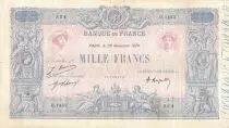Francia 1000 Francs Blue on lilac - 29-11-1920 - Serial D.1443 -  F to VF