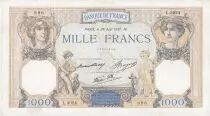 Francia 1000 Francs Ceres and Mercury -  26/08/1937 Serial D3024