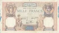 Francia 1000 Francs Ceres and Mercury - 02-02-1939 - Serial V.6265