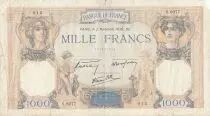 Francia 1000 Francs Ceres and Mercury - 02-11-1939 - Serial S.8077
