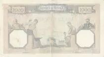Francia 1000 Francs Ceres and Mercury - 13-05-1937 Serial W.2890- P.79 - VF