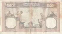 Francia 1000 Francs Ceres and Mercury - 24-08-1927 - Serial M.483