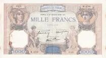 Francia 1000 Francs Ceres and Mercury - 27-10-1938 - Serial W.4760