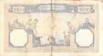 Francia 1000 Francs Ceres and Mercury - 27-10-1938 Serial P.4974 - F+