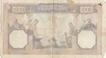 Francia 1000 Francs Ceres and Mercury - 31-08-1927 - Serial O.501