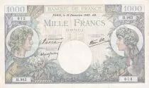 Francia 1000 Francs Commerce and Industry - 19-12-1940 - Serial H.962