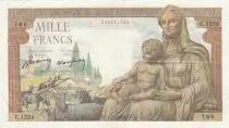 Francia 1000 Francs Demeter - 08-10-1942 Serial C.1559 - VF