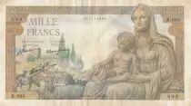 Francia 1000 Francs Demeter - 20-06-1942 Serial K.686