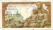 Francia 1000 Francs Demeter - 28-01-1943 Serial A.3707