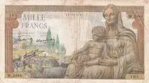 Francia 1000 Francs Goddess Demeter  - 07-01-1943 - Serial W.2484
