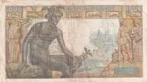 Francia 1000 Francs Goddess Demeter  - 07-01-1943 - Serial W.2484
