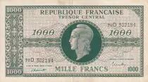 Francia 1000 Francs Marianne - 1945 - Letter D - P.017
