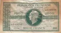 Francia 1000 Francs Marianne - 1945 - Letter D - P.017