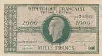 Francia 1000 Francs Marianne - 1945 - Letter D - P.017