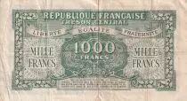 Francia 1000 Francs Marianne - 1945 Letter D- Serial 64 D - VF - P.107
