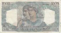 Francia 1000 Francs Minerva and Hercules - 03-10-1946 - Serial Q.360