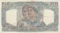 Francia 1000 Francs Minerva and Hercules - 07-04-1949 - Serial V.555