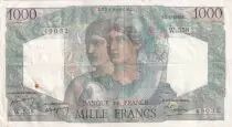 Francia 1000 Francs Minerva and Hercules - 07-04-1949 - Serial W.558 - VF