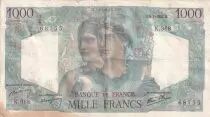 Francia 1000 Francs Minerva and Hercules - 09-01-1947 - Serial K.368 - VF