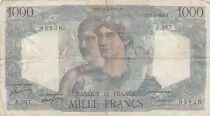 Francia 1000 Francs Minerva and Hercules - 11-03-1948 - Serial J.387