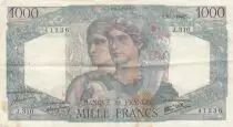 Francia 1000 Francs Minerva and Hercules - 11-07-1946 - Serial J.310