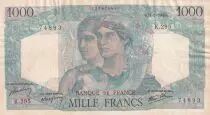 Francia 1000 Francs Minerva and Hercules - 11-07-1946 - Serial K.295